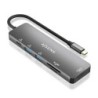 Aisens USB-C Dock 6 in 1 - Da USB-C a 1xHDMI - 2xUSB-A - 1xUSB-C PD 100W - 1xSD - 1xMicro SD - 15 cm