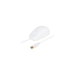 Mouse USB Urban Factory Sanee 800 dpi - 2 pulsanti touch clic e scorrimento - Antibatterico - Cavo da 1,80 m - Colore bianco