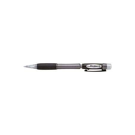 Pentel Fiesta II Portamine HB 0,5 mm con gomma - Include 2 ricariche - Impugnatura in gomma - Design ergonomico - Colore nero 12