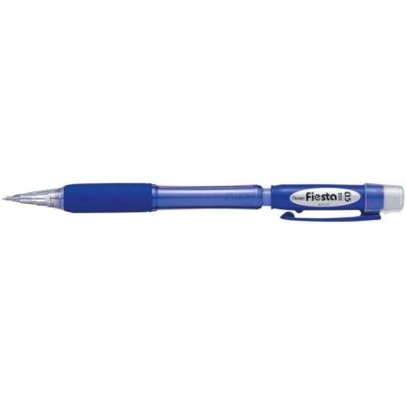 Pentel Fiesta II Portamine HB 0,5 mm con gomma - Include 2 ricariche - Impugnatura in gomma - Design ergonomico - Colore blu 12p
