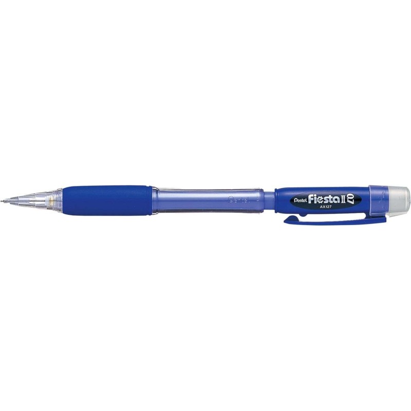Pentel Fiesta II Portamine HB 0,7 mm con gomma - Include 2 ricariche - Impugnatura in gomma - Design ergonomico - Colore blu 12p Pentel Fiesta II Portamine HB 0,7 mm con gomma - Include 2 ricariche - Impugnatura in gomma - Design ergonomico - Colore blu 12p