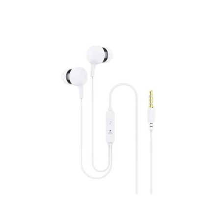 Ksix Auriculares con Cable y Microfono - Color Blanco