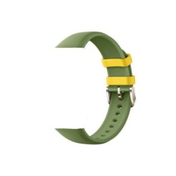 Xiaomi Correa de Silicona para Pulsera de Actividad Mi Smart Band 7 Pro - Textura de Cuero - Color Verde Pino