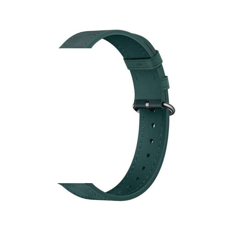 Xiaomi Checkered Strap Correa para Pulsera de Actividad Mi Smart Band 8 - Fabricada en Cuero y Metal - Color Verde