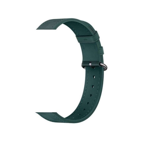 Xiaomi Checkered Strap Correa para Pulsera de Actividad Mi Smart Band 8 - Fabricada en Cuero y Metal - Color Verde