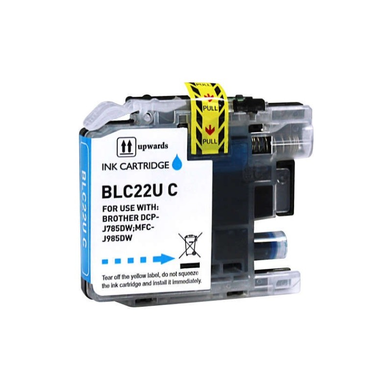 Cartuccia d'inchiostro generica Brother LC22U ciano - Sostituisce LC22UCBP Cartuccia d'inchiostro generica Brother LC22U ciano - Sostituisce LC22UCBP