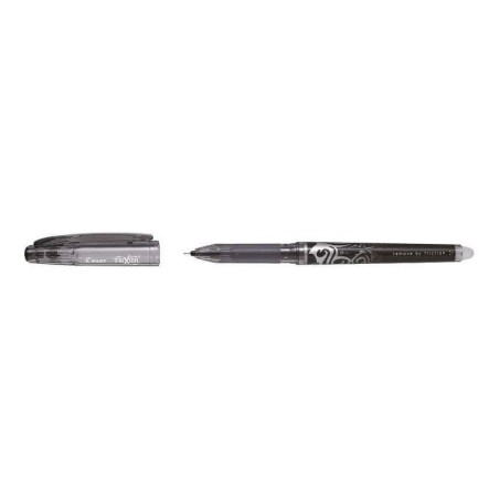 Pilot Boligrafo de Gel Borrable Frixion Point - Punta Fina de Aguja 0.5mm - Trazo 0.25mm - Grip Ergonomico - Color Negro