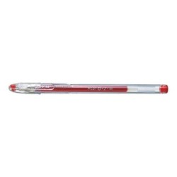 Penna gel Pilot G1 - Ricaricabile - Punta a sfera da 0,5 mm - Corsa da 0,3 mm - Corpo trasparente - Colore rosso 12pz 12pz