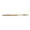 Pilot Gel Pen G1 - Ricaricabile - Punta sferica 0,7 mm - Corsa 0,32 mm - Corpo trasparente - Colore oro 12pz 12pz