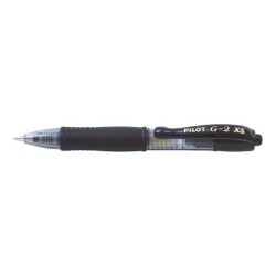 Penna gel retrattile Pilot G2 Pixie XS - Punta sferica rotonda 0,7 mm - Corsa 0,32 mm - Impugnatura ergonomica - Colore nero 12p