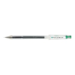 Pilot Boligrafo de Gel G-Tec C4 - Extra Fino - Recargable - Punta de Bola 0.4mm - Trazo 0.2mm - Color Verde