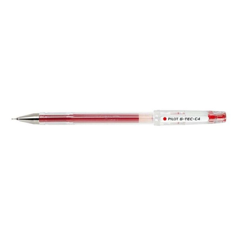 Penna gel Pilot G-Tec C4 - Extra fine - Ricaricabile - Punta a sfera da 0,4 mm - Corsa da 0,2 mm - Colore rosso 12pz 12pz Penna gel Pilot G-Tec C4 - Extra fine - Ricaricabile - Punta a sfera da 0,4 mm - Corsa da 0,2 mm - Colore rosso 12pz 12pz