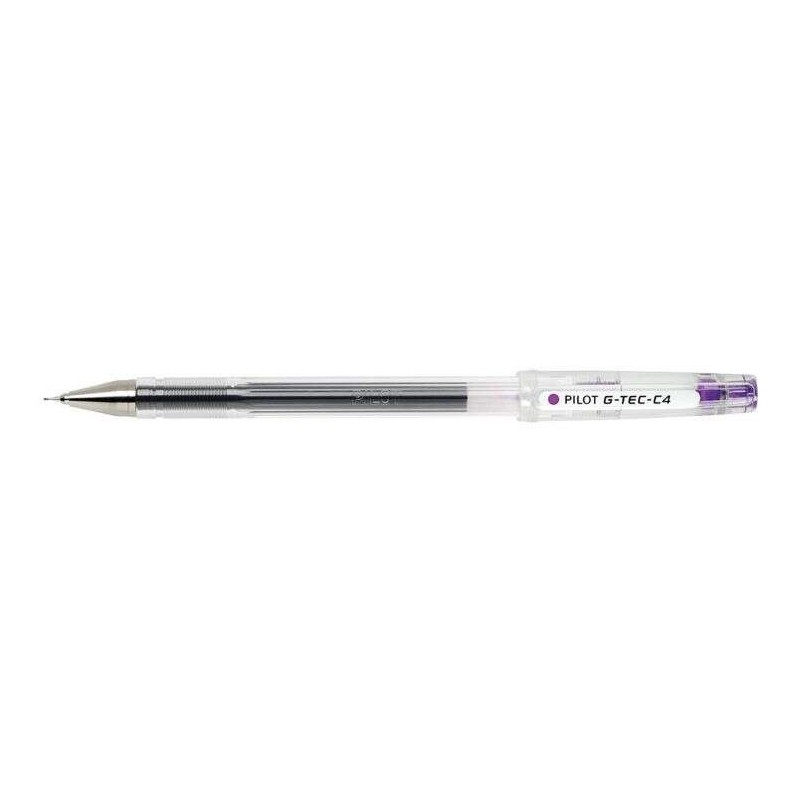 Penna gel Pilot G-Tec C4 - Extra fine - Ricaricabile - Punta a sfera da 0,4 mm - Tratto 0,2 mm - Colore viola 12pz 12pz Penna gel Pilot G-Tec C4 - Extra fine - Ricaricabile - Punta a sfera da 0,4 mm - Tratto 0,2 mm - Colore viola 12pz 12pz