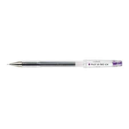 Penna gel Pilot G-Tec C4 - Extra fine - Ricaricabile - Punta a sfera da 0,4 mm - Tratto 0,2 mm - Colore viola 12pz 12pz