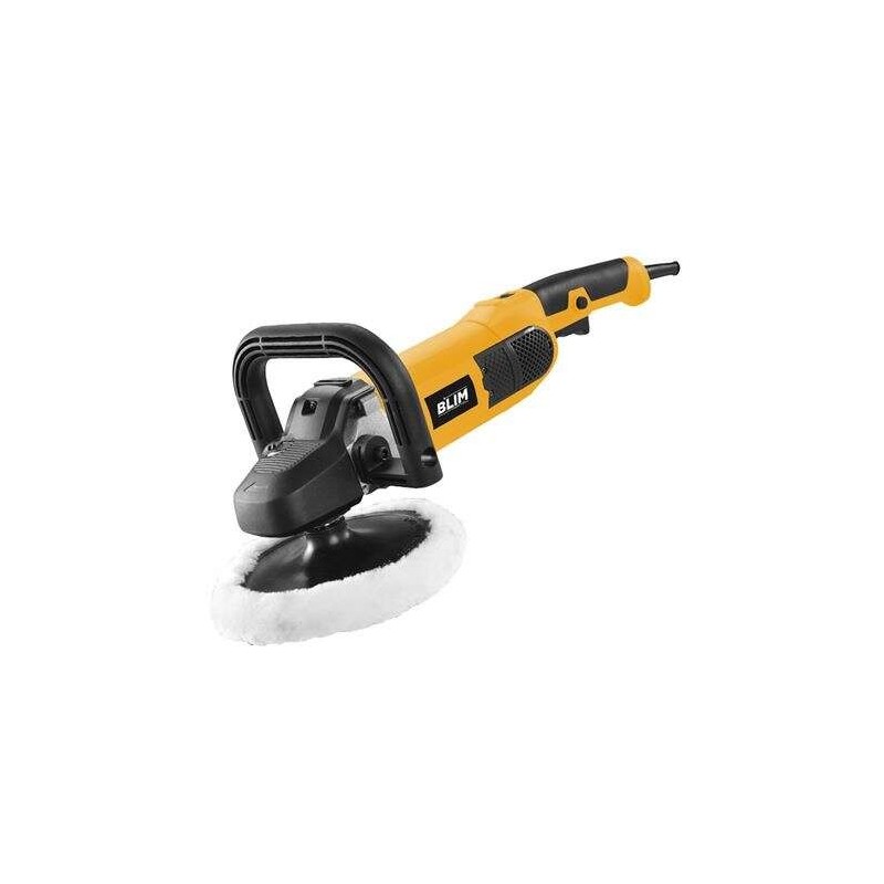 Lucidatrice Blim 180mm - Potenza 1500W - Velocità Regolabile - Impugnatura ergonomica - Include Disco in Lana - Colore Giallo Lucidatrice Blim 180mm - Potenza 1500W - Velocità Regolabile - Impugnatura ergonomica - Include Disco in Lana - Colore Giallo
