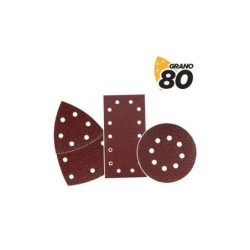 Blim Confezione da 9 Carte Vetrate con Velcro per Levigatrice BL0151 - Grana 80 - 3 Formati