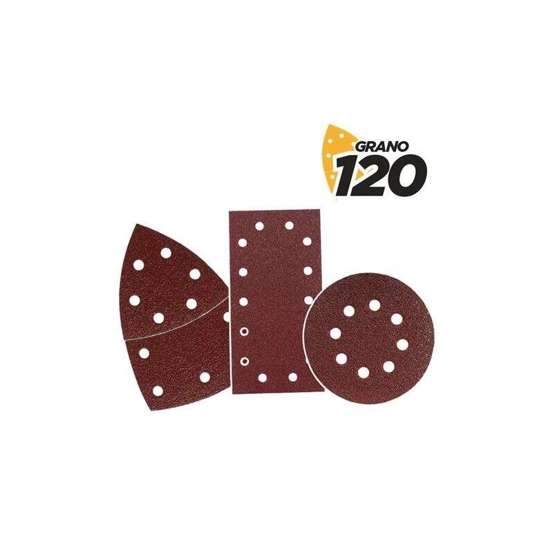 Blim Confezione da 9 Carte Vetrate con Velcro per Levigatrice BL0151 - Grana 120 - 3 Formati Blim Confezione da 9 Carte Vetrate con Velcro per Levigatrice BL0151 - Grana 120 - 3 Formati