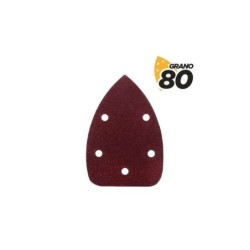 Blim Confezione da 10 Carte Vetrate Velcro per Levigatrice BL0124 - Grana 80 - Formato Triangolare