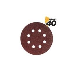 Blim Confezione da 10 Carte Vetrate Velcro per Levigatrice BL0136 - 125mm - Grana 40 - Formato Circolare
