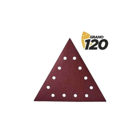 Blim Confezione da 5 Carte Vetrate con Velcro per Levigatrice BL0223 - Grana 120 - Formato Triangolare