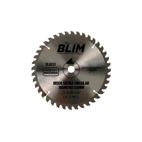 Blim Disco Corte de Madera para Sierra 235mm - 60 Dientes con Recubrimiento en Carburo de Tungsteno