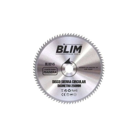 Disco da Taglio per Legno Blim per Sega 250mm - 36 Denti con Rivestimento in Carburo di Tungsteno