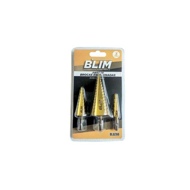 Blim Set 3 punte per trapano a gradini Blim Set 3 punte per trapano a gradini