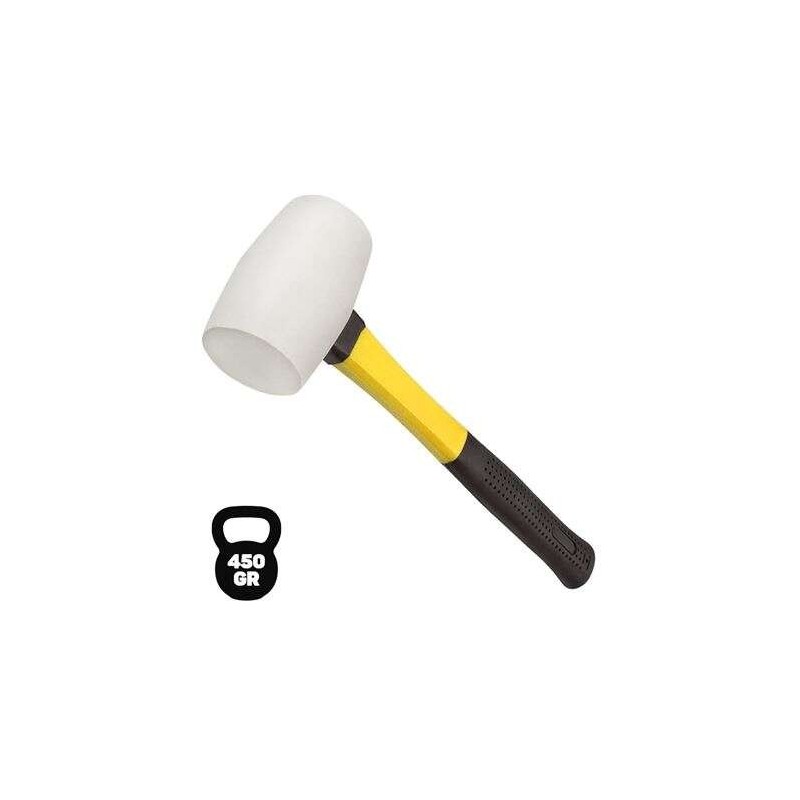 Martello Blim per Lavori Delicati - Peso 450 G - Testa in Gomma - Manico in Fibra - Colore Bianco Martello Blim per Lavori Delicati - Peso 450 G - Testa in Gomma - Manico in Fibra - Colore Bianco