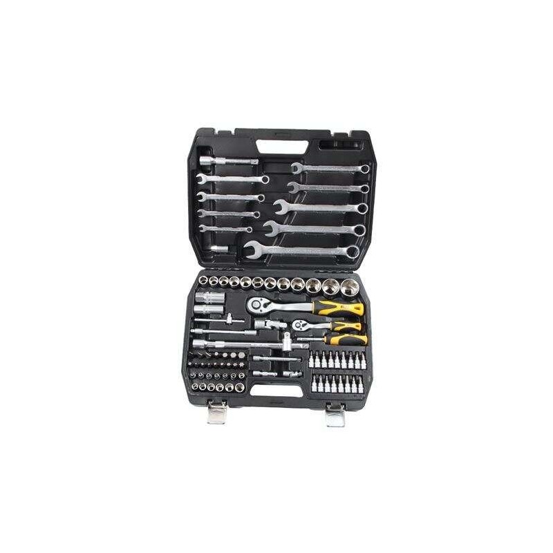 Set di chiavi e bussole Blim - 9 chiavi combinate - 13 bussole 1/4 - 17 teste a punta - Colore nero Set di chiavi e bussole Blim - 9 chiavi combinate - 13 bussole 1/4 - 17 teste a punta - Colore nero
