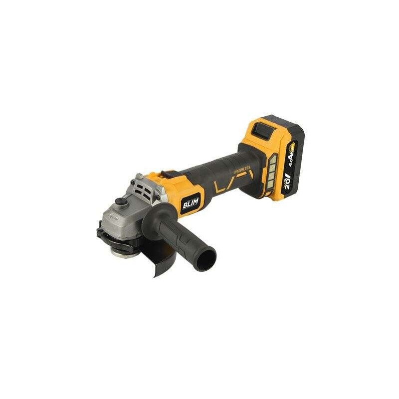 Blim Radial 115mm S/Carbons 20V - Batteria 4Ah - Velocità Variabile - Custodia da trasporto - Colore Giallo Blim Radial 115mm S/Carbons 20V - Batteria 4Ah - Velocità Variabile - Custodia da trasporto - Colore Giallo