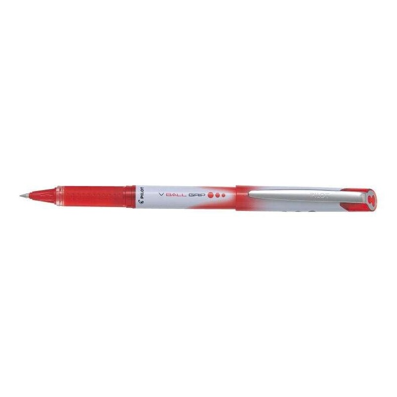 Pilot Boligrafo de Tinta Liquida V Ball Grip 07 - Punta de Bola Conica 0.7mm - Trazo 0.5mm - Grip de Goma - Color Rojo