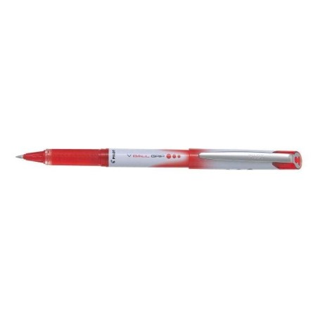 Pilot Boligrafo de Tinta Liquida V Ball Grip 07 - Punta de Bola Conica 0.7mm - Trazo 0.5mm - Grip de Goma - Color Rojo