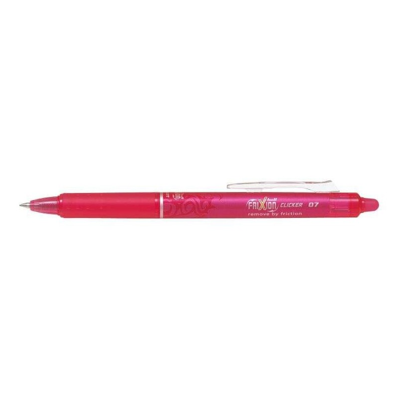 Penna gel cancellabile retrattile Frixion Clicker - Punta sferica da 0,7 mm - Corsa 0,4 mm - Impugnatura ergonomica - Colore ros Penna gel cancellabile retrattile Frixion Clicker - Punta sferica da 0,7 mm - Corsa 0,4 mm - Impugnatura ergonomica - Colore ros