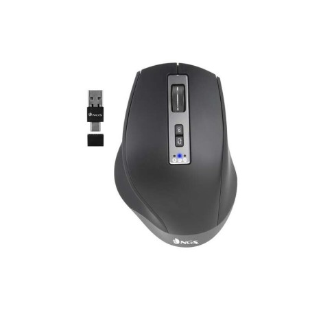 Mouse USB Bluetooth multidispositivo wireless NGS Blur-RB 3200 dpi - 5 pulsanti - Utilizzo per destrimani - Batteria ricaricabil