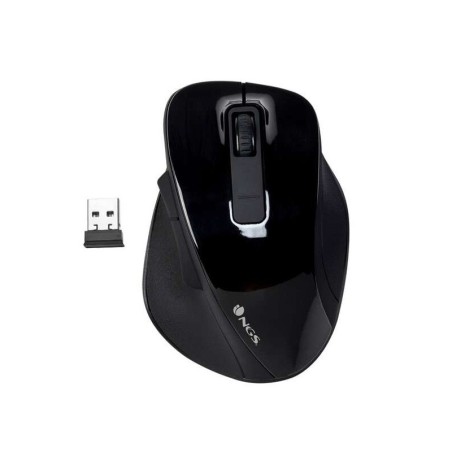 Mouse USB wireless NGS Bow 1600 dpi - 4 pulsanti - Utilizzo per destrimani - Colore nero