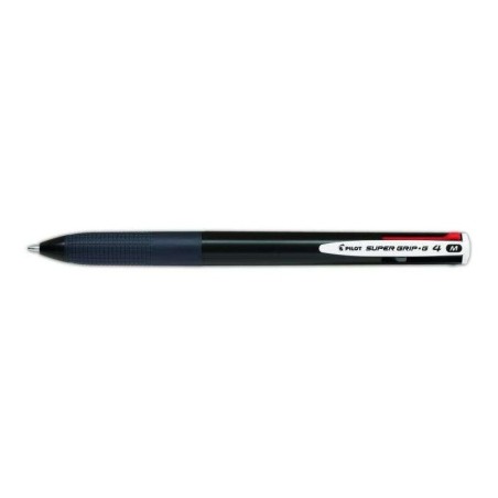 Pilot Boligrafo de Bola Retractil Super Grip G4 - 4 Colores - Punta 1.0mm - Trazo 0.27mm - Cuerpo Negro