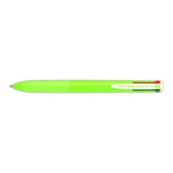 Penna a sfera retrattile Pilot Super Grip G4 - 4 colori - Punta da 1,0 mm - Corsa da 0,27 mm - Corpo verde lime 12pz 12pz