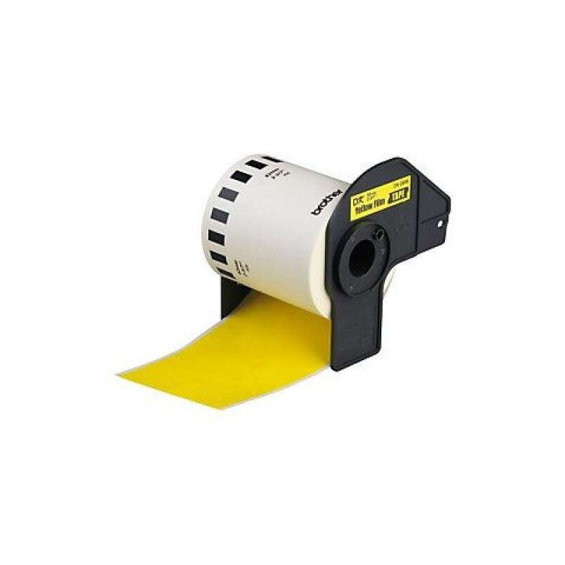 Brother DK22606 - Etichette generiche di formato personalizzato - Larghezza 62 mm x 15,24 metri - Testo nero su sfondo giallo Brother DK22606 - Etichette generiche di formato personalizzato - Larghezza 62 mm x 15,24 metri - Testo nero su sfondo giallo