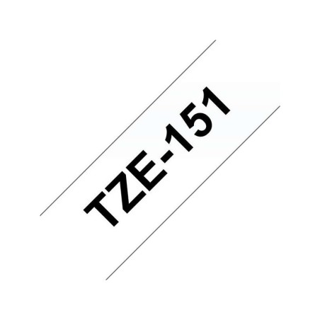 Nastro per etichette laminato generico Brother TZe151 - Testo nero su sfondo trasparente - Larghezza 24 mm x 8 metri