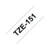 Nastro per etichette laminato generico Brother TZe151 - Testo nero su sfondo trasparente - Larghezza 24 mm x 8 metri