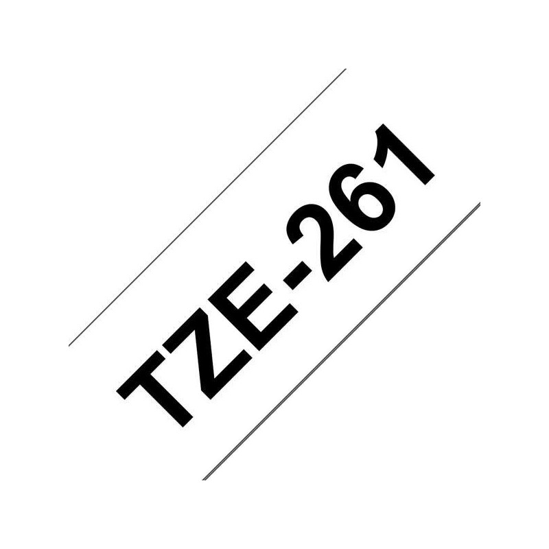 Nastro per etichette laminato generico Brother TZe261 - Testo nero su sfondo bianco - Larghezza 36 mm x 8 metri Nastro per etichette laminato generico Brother TZe261 - Testo nero su sfondo bianco - Larghezza 36 mm x 8 metri