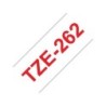Nastro per etichette laminato generico Brother TZe262 - Testo rosso su sfondo bianco - Larghezza 36 mm x 8 metri