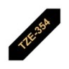 Nastro per etichette laminato generico Brother TZe354 - Testo dorato su sfondo nero - Larghezza 24 mm x 8 metri