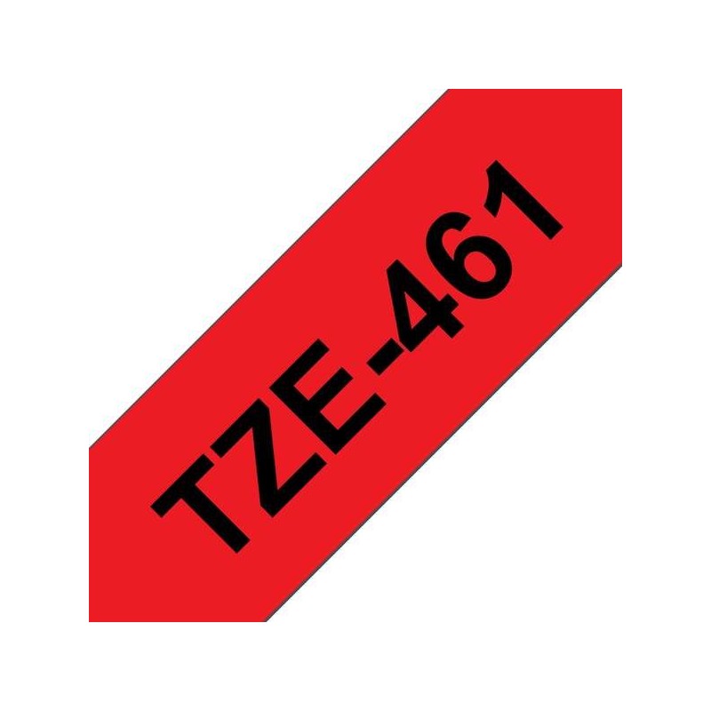 Nastro per etichette laminato generico Brother TZe461 - Testo nero su sfondo rosso - Larghezza 36 mm x 8 metri Nastro per etichette laminato generico Brother TZe461 - Testo nero su sfondo rosso - Larghezza 36 mm x 8 metri