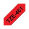Nastro per etichette laminato generico Brother TZe461 - Testo nero su sfondo rosso - Larghezza 36 mm x 8 metri
