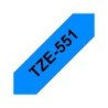 Nastro per etichette laminato generico Brother TZe551 - Testo nero su sfondo blu - Larghezza 24 mm x 8 metri
