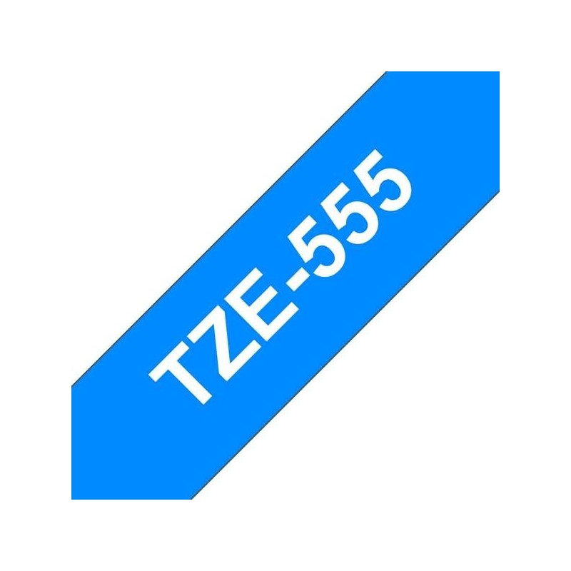 Nastro per etichette laminato generico Brother TZe555 - Testo bianco su sfondo blu - Larghezza 24 mm x 8 metri Nastro per etichette laminato generico Brother TZe555 - Testo bianco su sfondo blu - Larghezza 24 mm x 8 metri