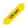 Nastro per etichette laminato generico Brother TZe641 - Testo nero su sfondo giallo - Larghezza 18 mm x 8 metri