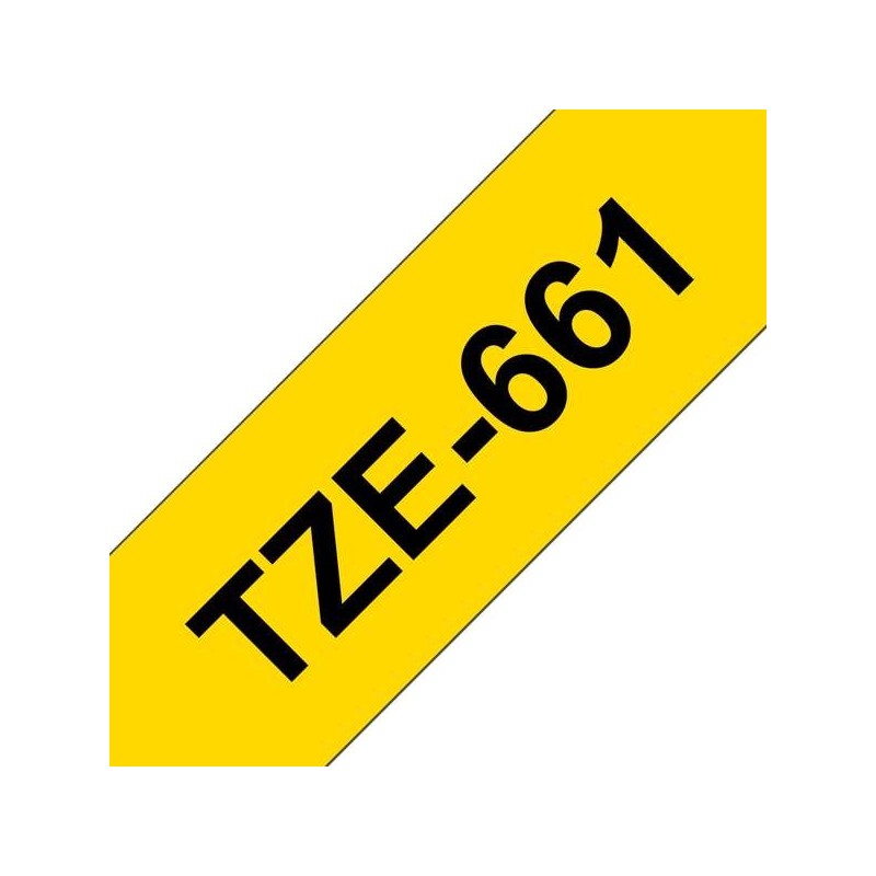 Nastro per etichette laminato generico Brother TZe661 - Testo nero su sfondo giallo - Larghezza 36 mm x 8 metri Nastro per etichette laminato generico Brother TZe661 - Testo nero su sfondo giallo - Larghezza 36 mm x 8 metri