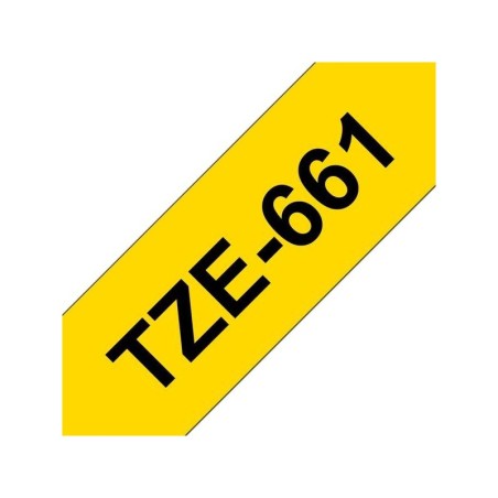 Nastro per etichette laminato generico Brother TZe661 - Testo nero su sfondo giallo - Larghezza 36 mm x 8 metri
